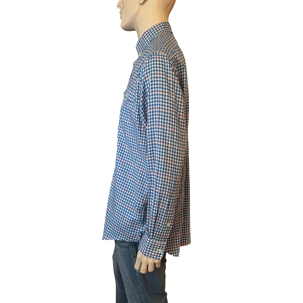 Vineyard Vines Shirt Shep & Ian Window Pane Button Down Collar Crosby Slim Fit - Picture 6 of 16